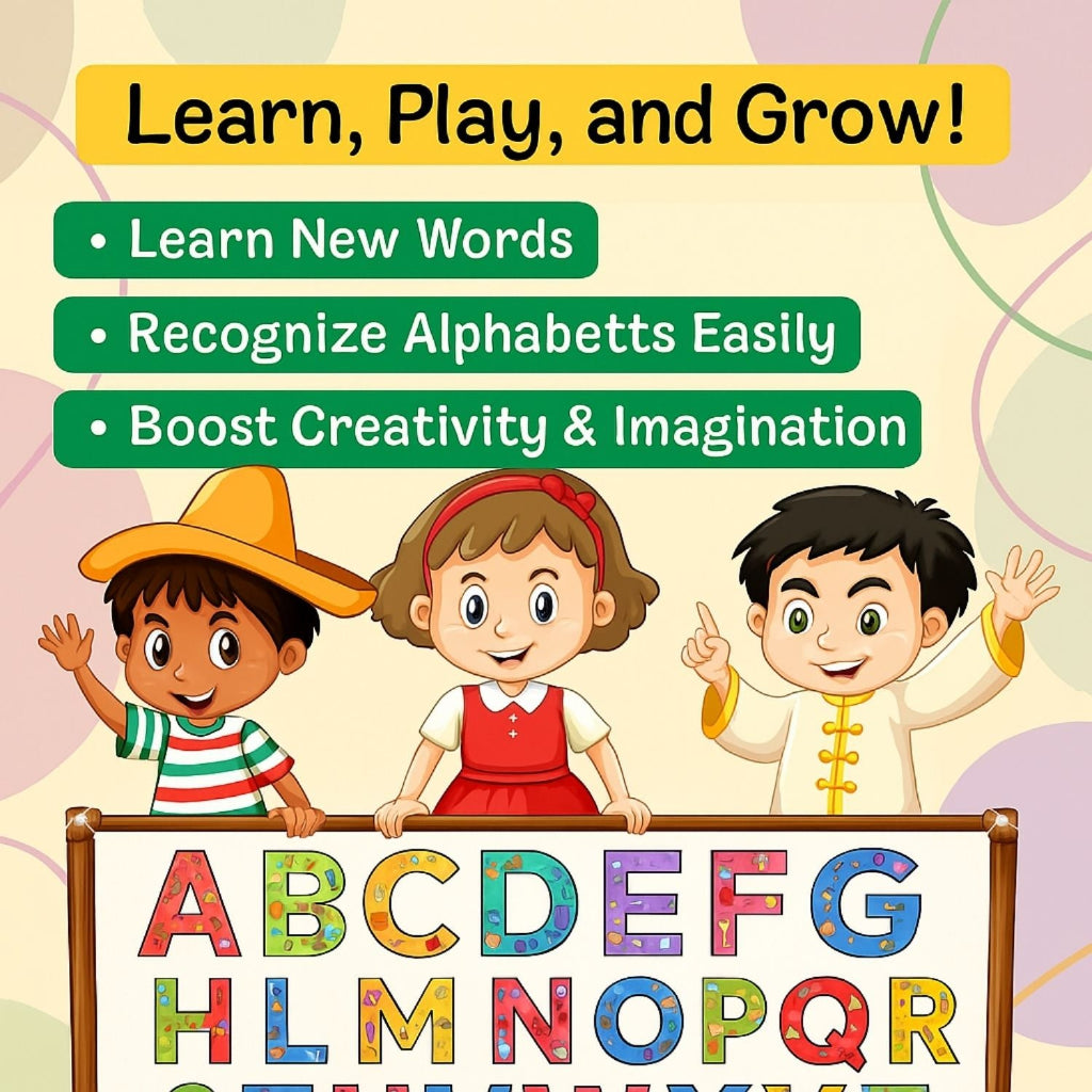 English Alphabet Magnet Set for Kids | 26 A–Z Magnetic Letters | Fun Educational Learning Toys