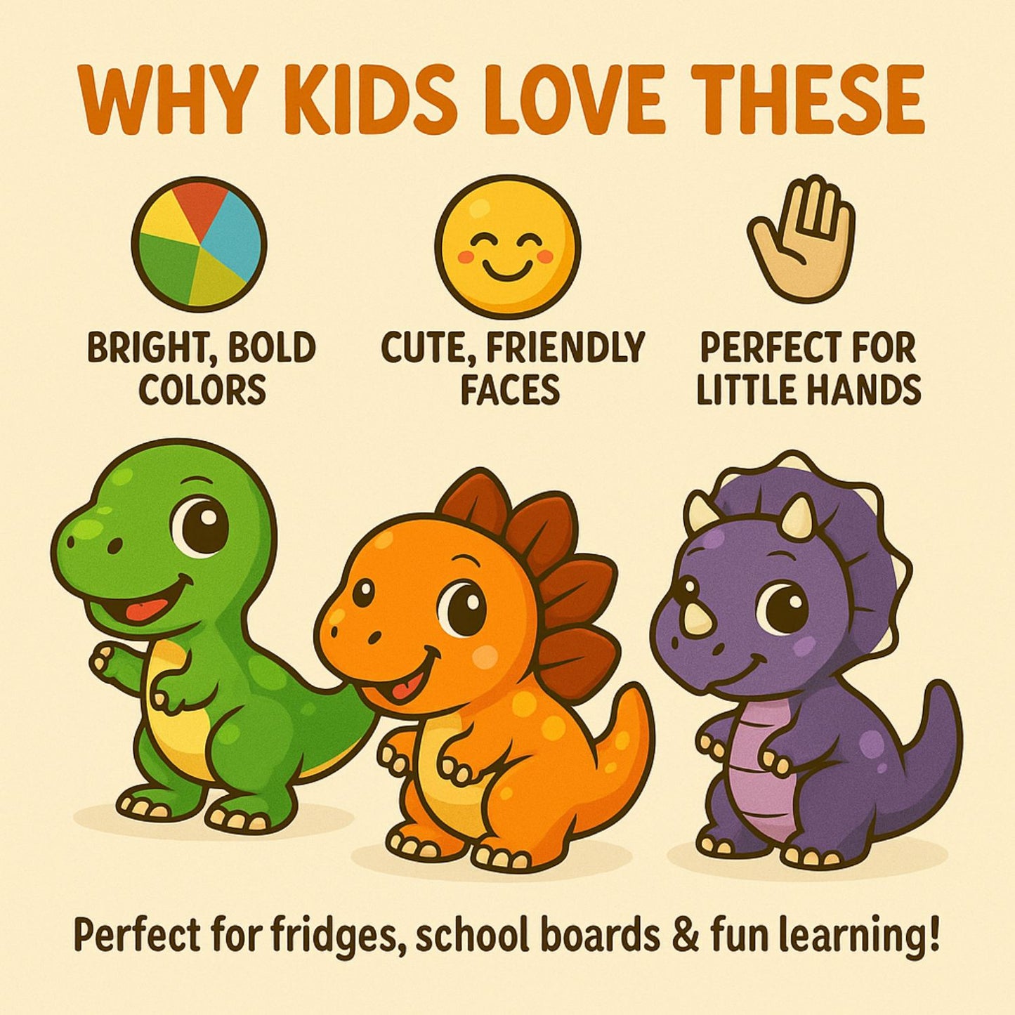 Dino Buddies: The Roar-Some Fridge Magnet Set