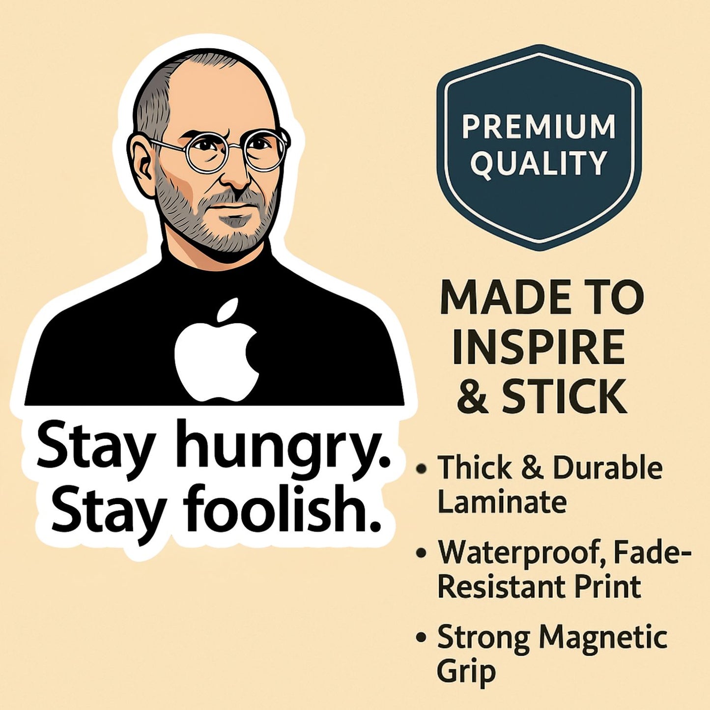 Tech Legends Fridge Magnet Set | 6 Iconic Innovator Magnets | Inspirational Decor for Desks, Lockers & Workspaces