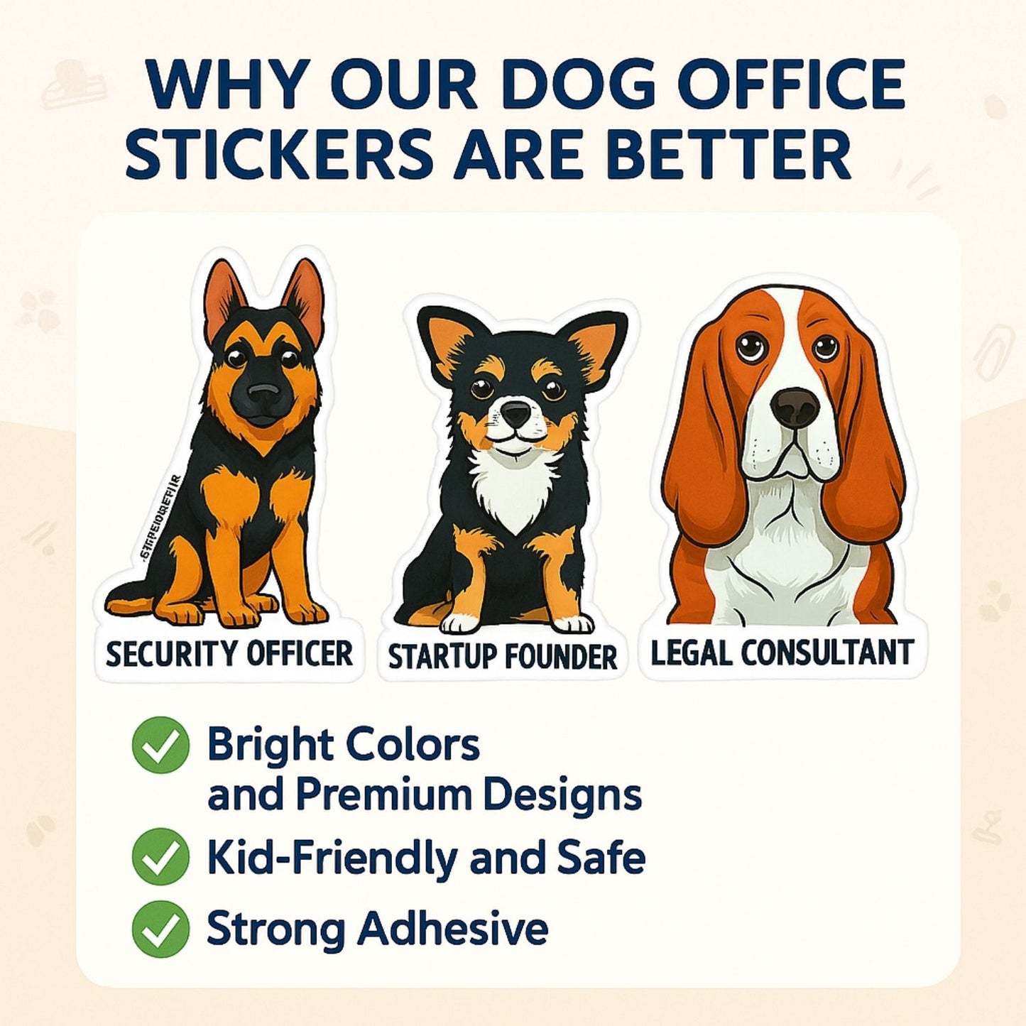 Corporate Funny Dog Stickers Set | Office-Themed Dog Memes | Waterproof Vinyl for Laptop, Desk, Bottle & Workstation Fun