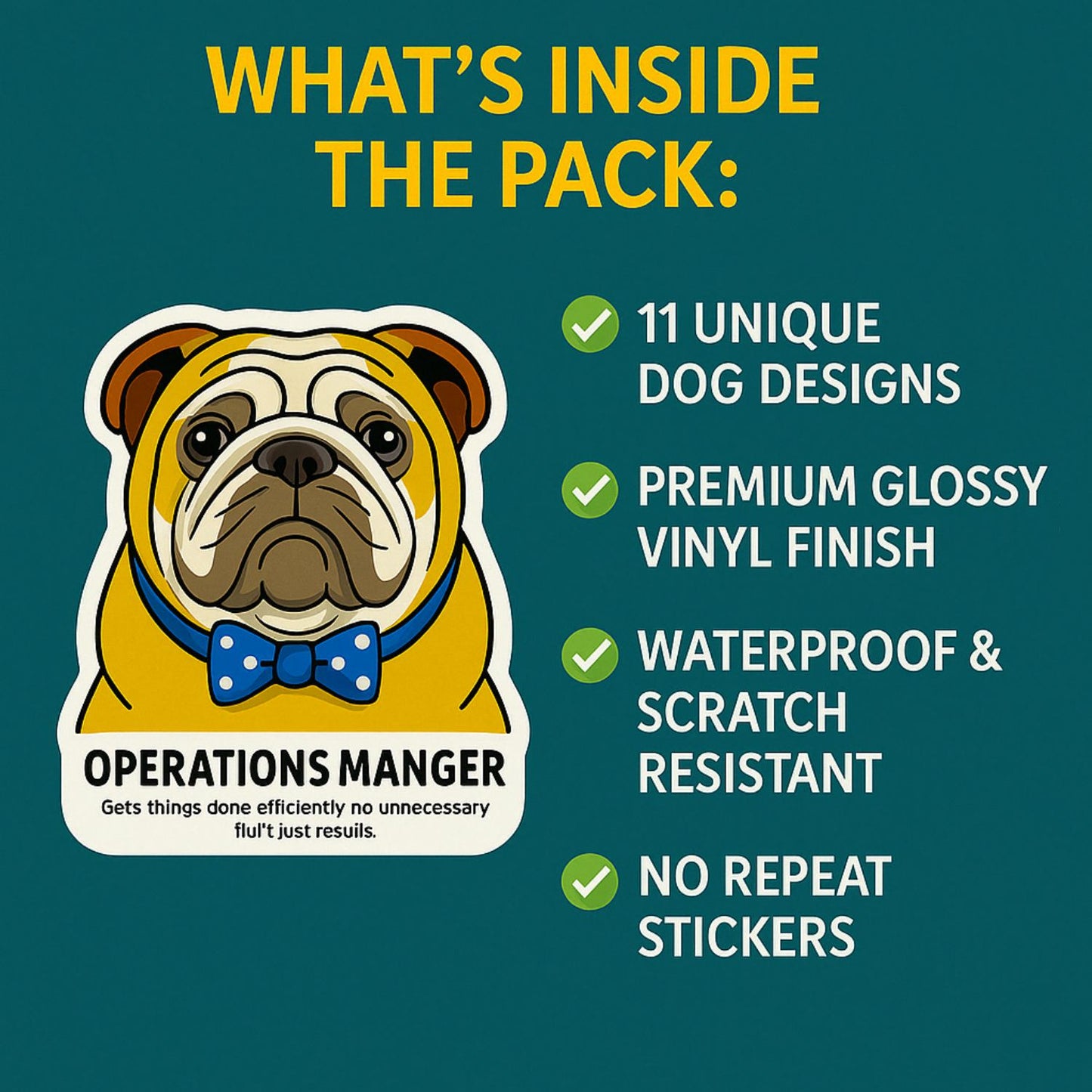 Corporate Funny Dog Stickers Set | Office-Themed Dog Memes | Waterproof Vinyl for Laptop, Desk, Bottle & Workstation Fun