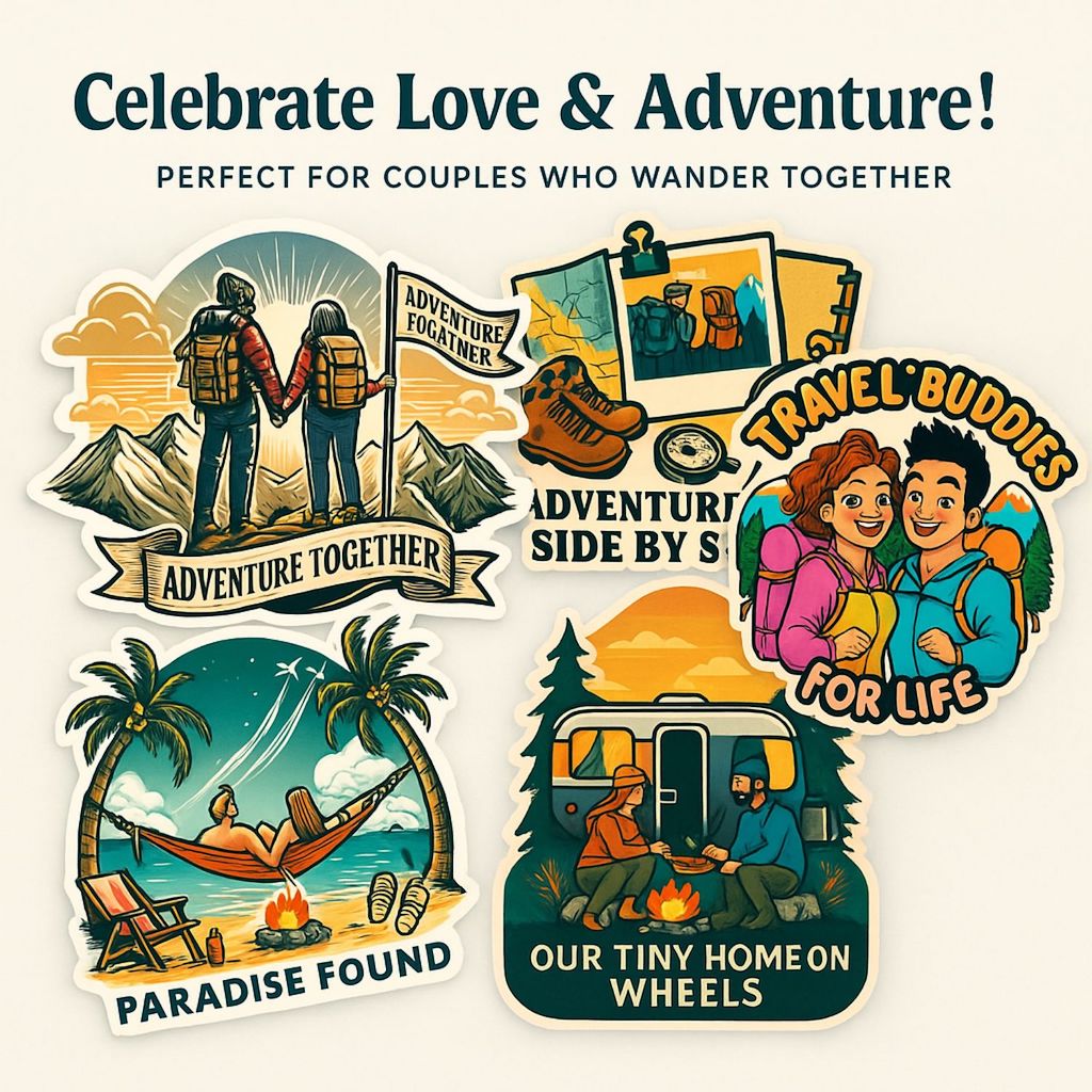 Passport to Love: Travel Couple Goals Stickers