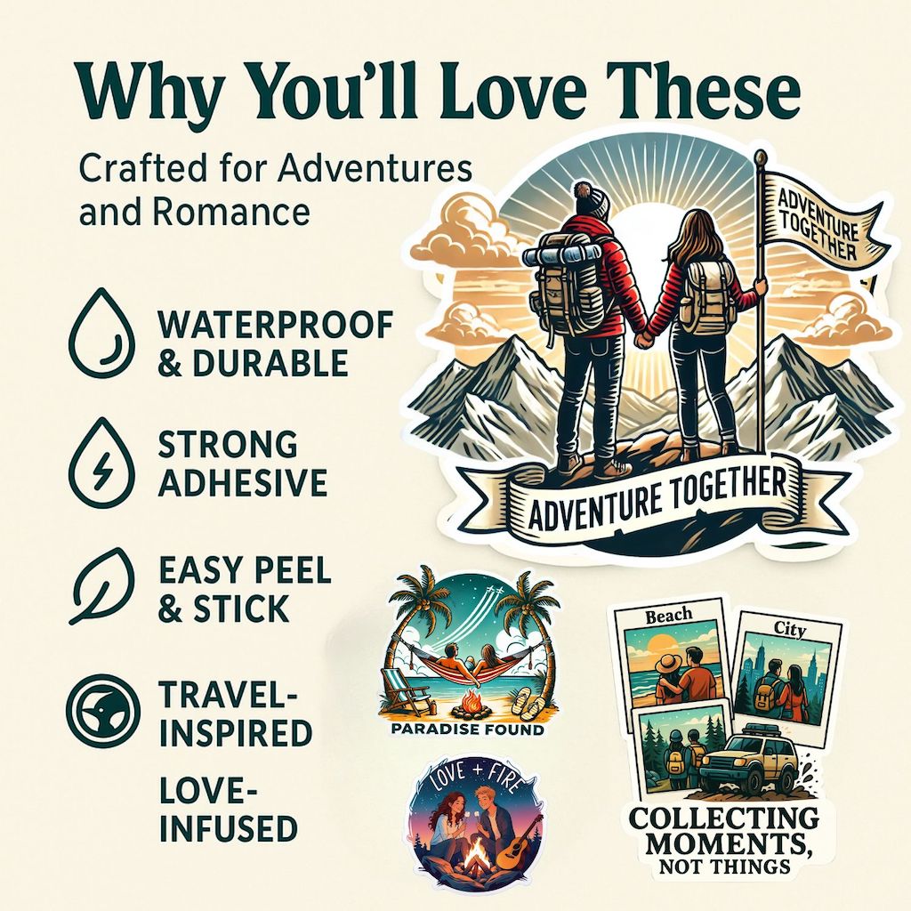 Passport to Love: Travel Couple Goals Stickers