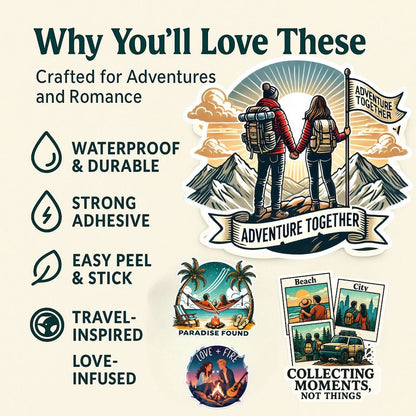 Passport to Love: Travel Couple Goals Stickers
