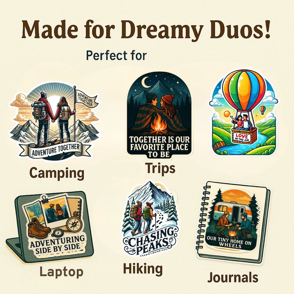 Passport to Love: Travel Couple Goals Stickers
