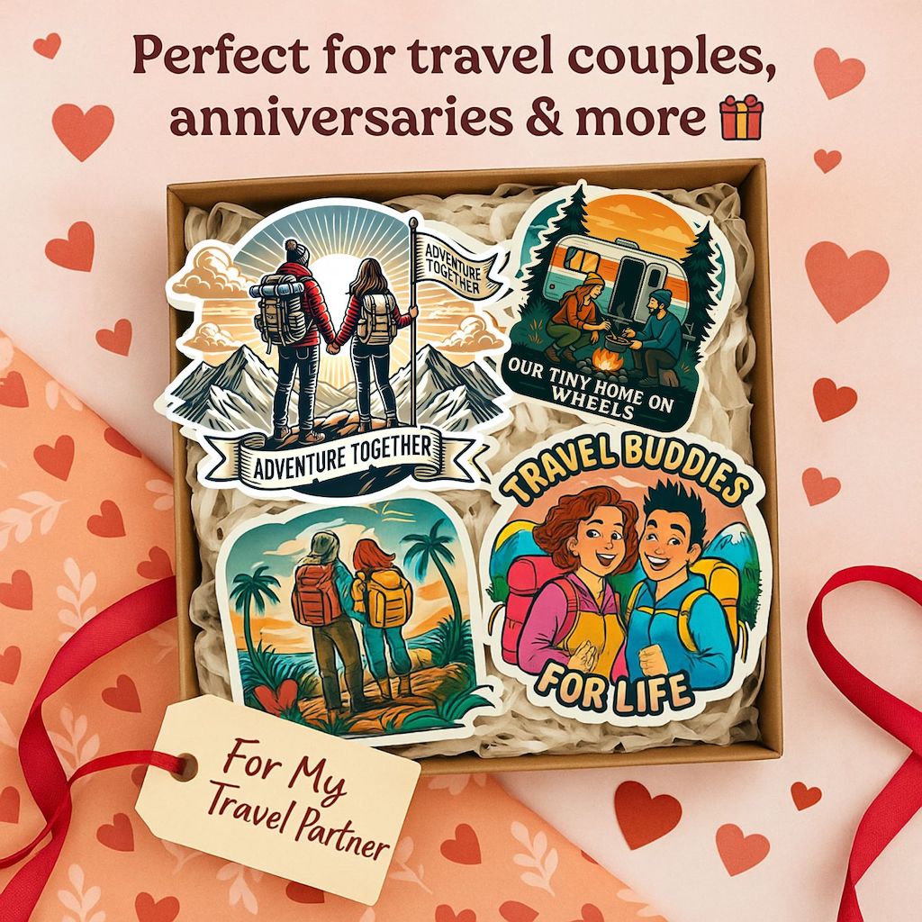 Passport to Love: Travel Couple Goals Stickers