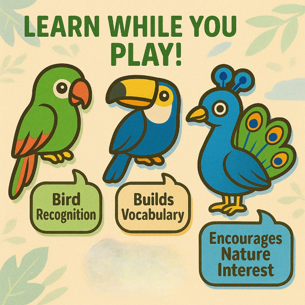 Tweet Squad: Cute Birds with Names Fridge Magnet Set