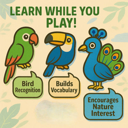 Tweet Squad: Cute Birds with Names Fridge Magnet Set