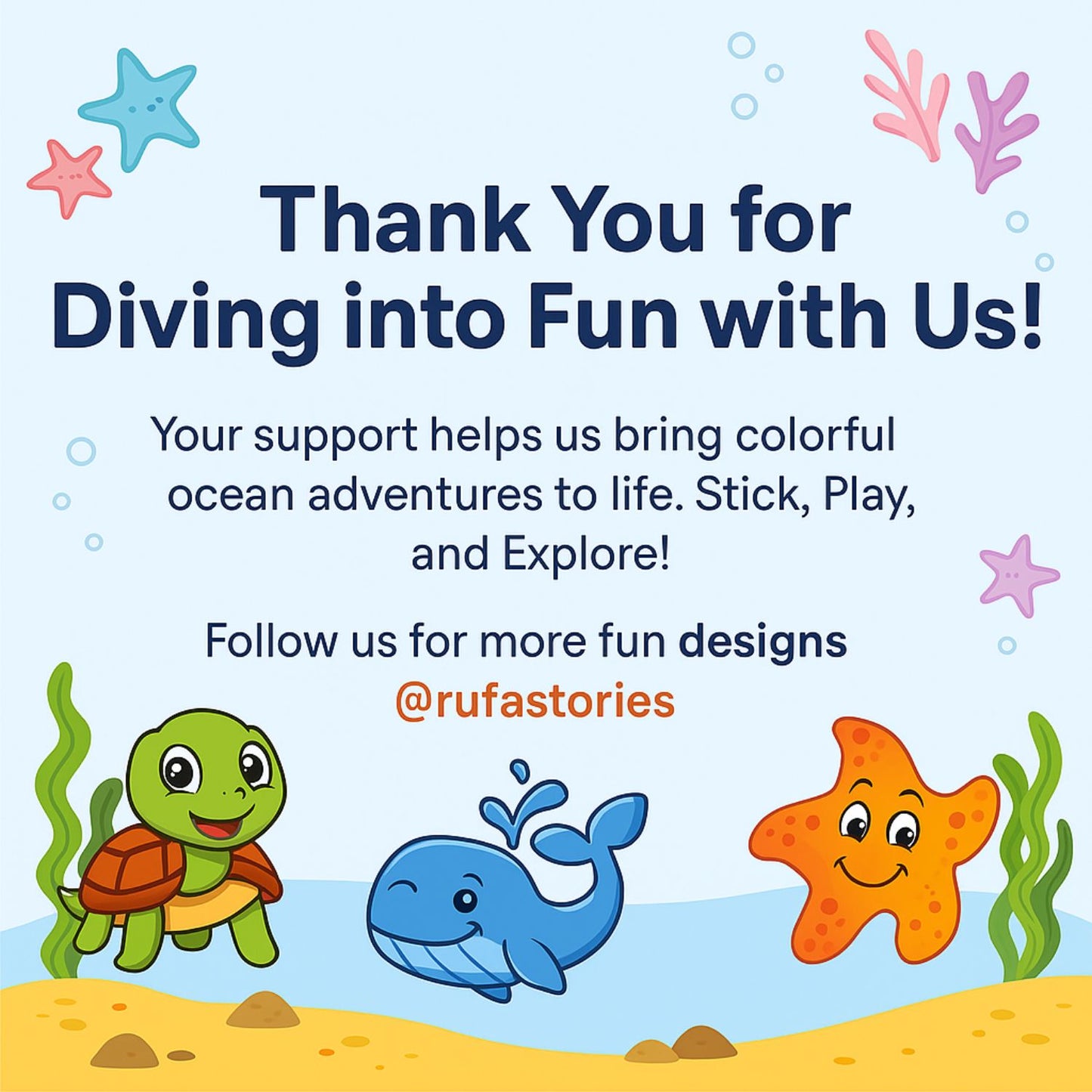 Sea Animal Fridge Magnet Set for Kids | 14 Cute Ocean Creature | Educational Cartoon-Style Magnets