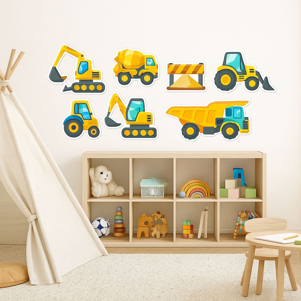 Build & Play: Construction Vehicle Stickers Set