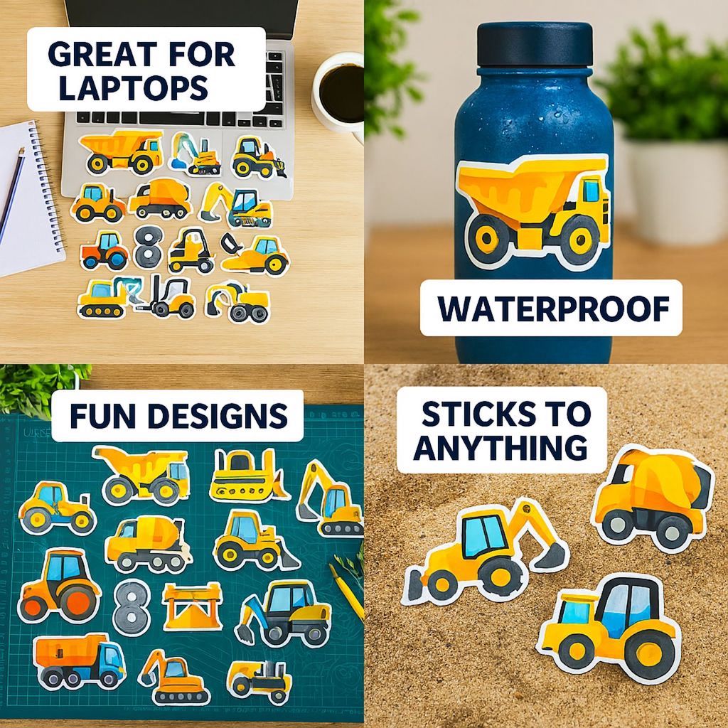 Build & Play: Construction Vehicle Stickers Set