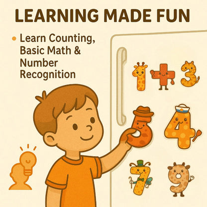 Numbers & Math Symbols Magnet Set for Kids | 14 Educational Fridge Magnets (0–9 + Symbols) | Fun Learning Toy