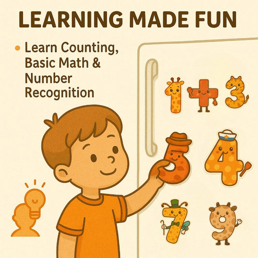 Numbers & Math Symbols Magnet Set for Kids | 14 Educational Fridge Magnets (0–9 + Symbols) | Fun Learning Toy